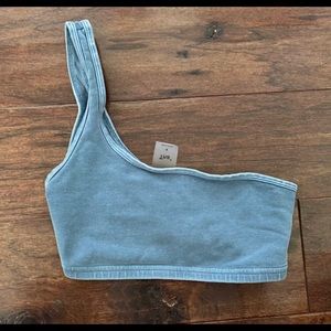 aritiza one shoulder bra top